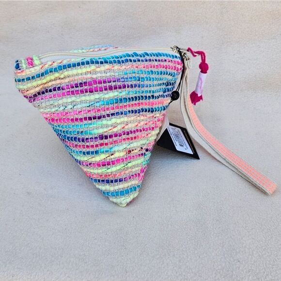 America and Beyond Samosa Bag Rad Rainbow Boho Triangle Wristlet - Picture 12 of 12